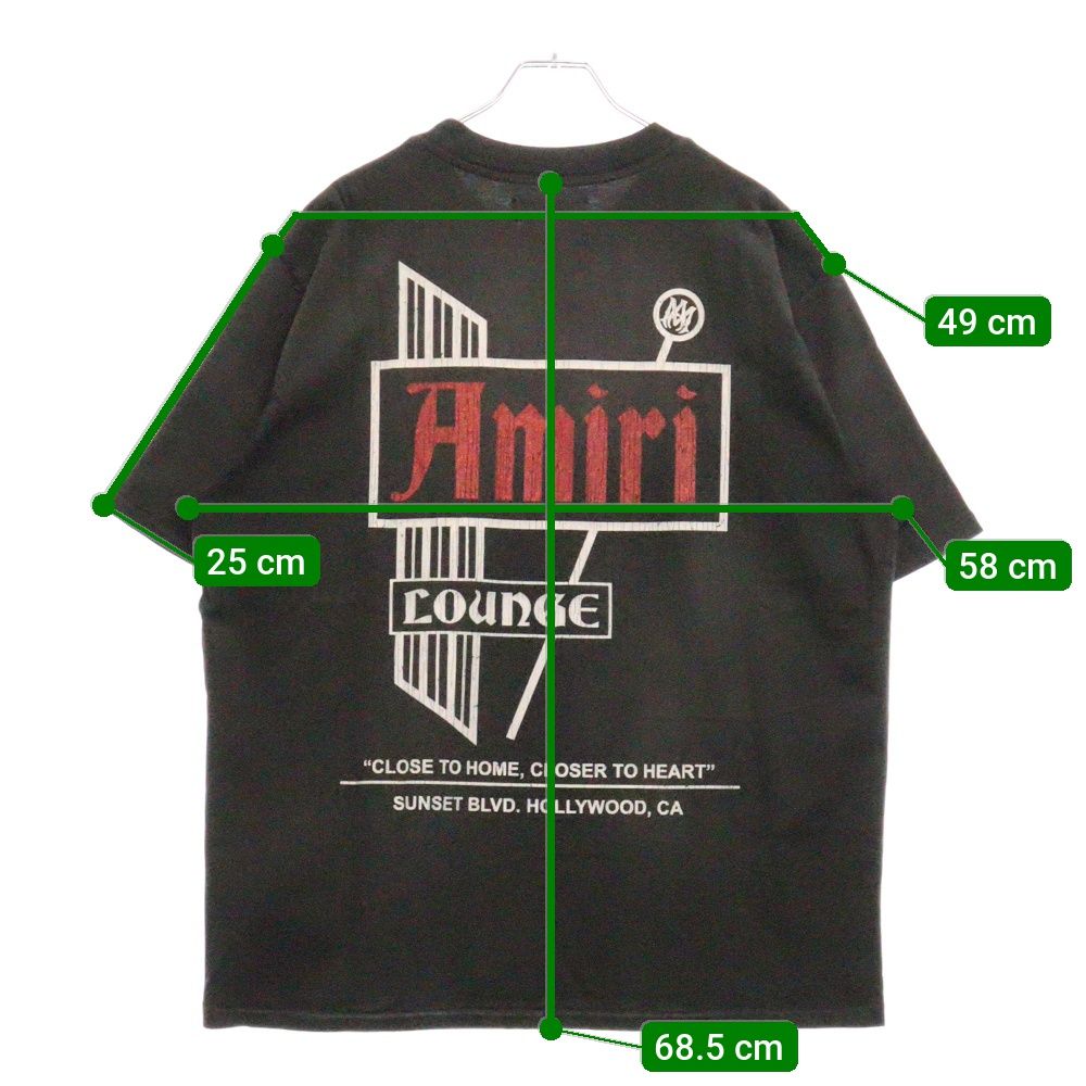 AMIRI (アミリ) VINTAGE AMIRI LOUNGE TEE BLACK ヴィンテージアミリ 