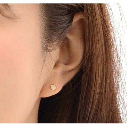 K18YG【0.5ct】ライトブラウン ダイヤモンド ピアス 【送料無料