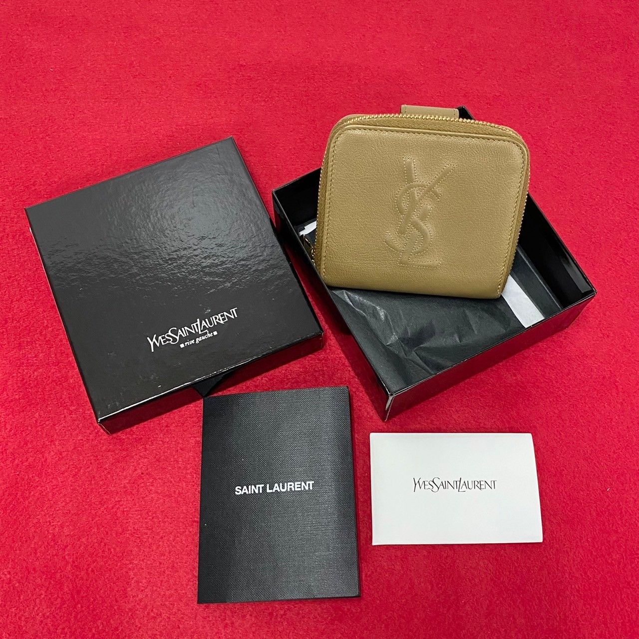 ほぼ 未使用 レア 保存箱付 YVES SAINT LAURENT イヴ・サンローラン 
