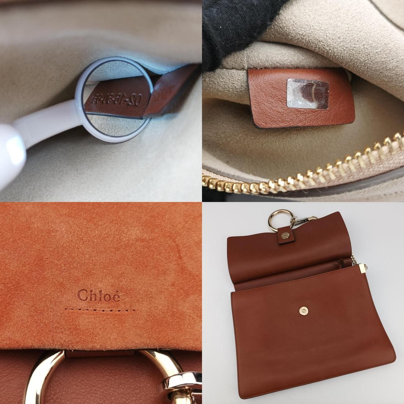 クロエChloeフェイブラウンレザー×スエード02-16-50-65