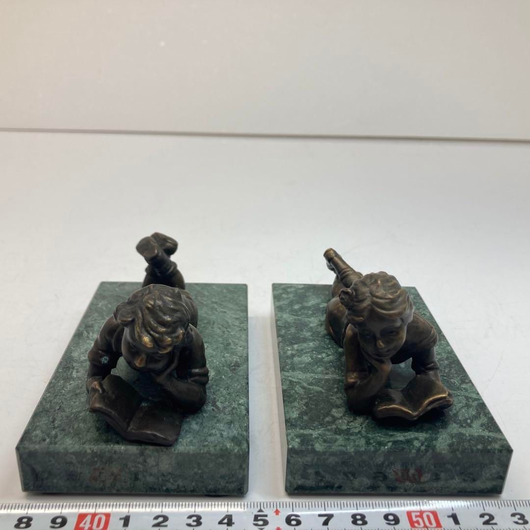 ブロンズ 人物 2体 タニオ 1393g 東な6-0401