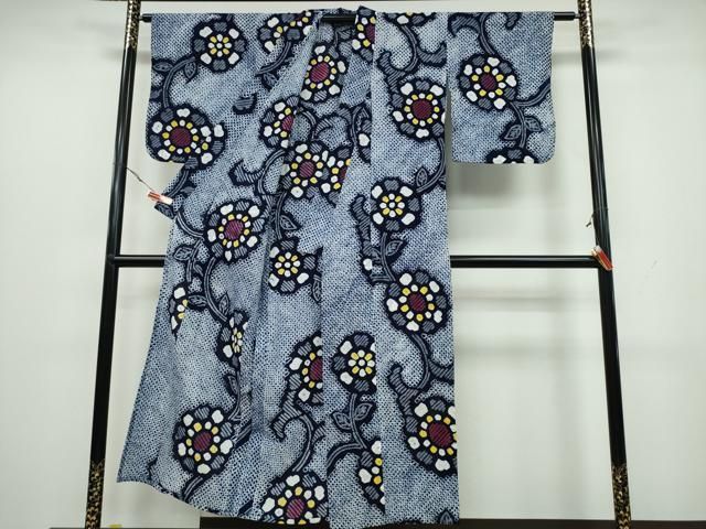 有松鳴海絞り 花唐草文