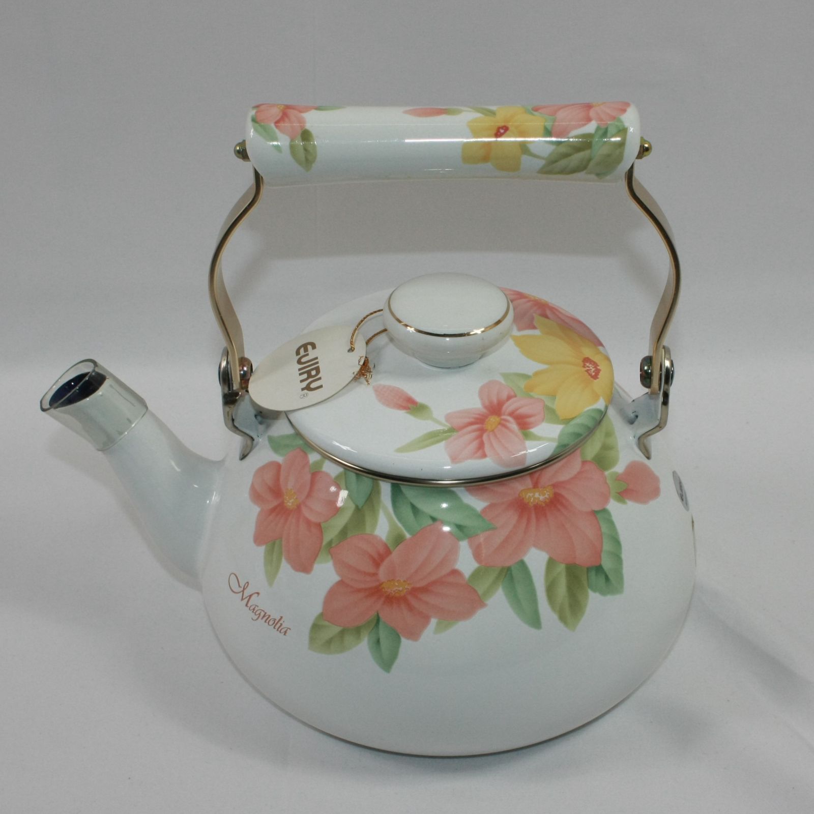 未使用 エジリー インペリアルローズ ホーロー ケトル やかん 薔薇