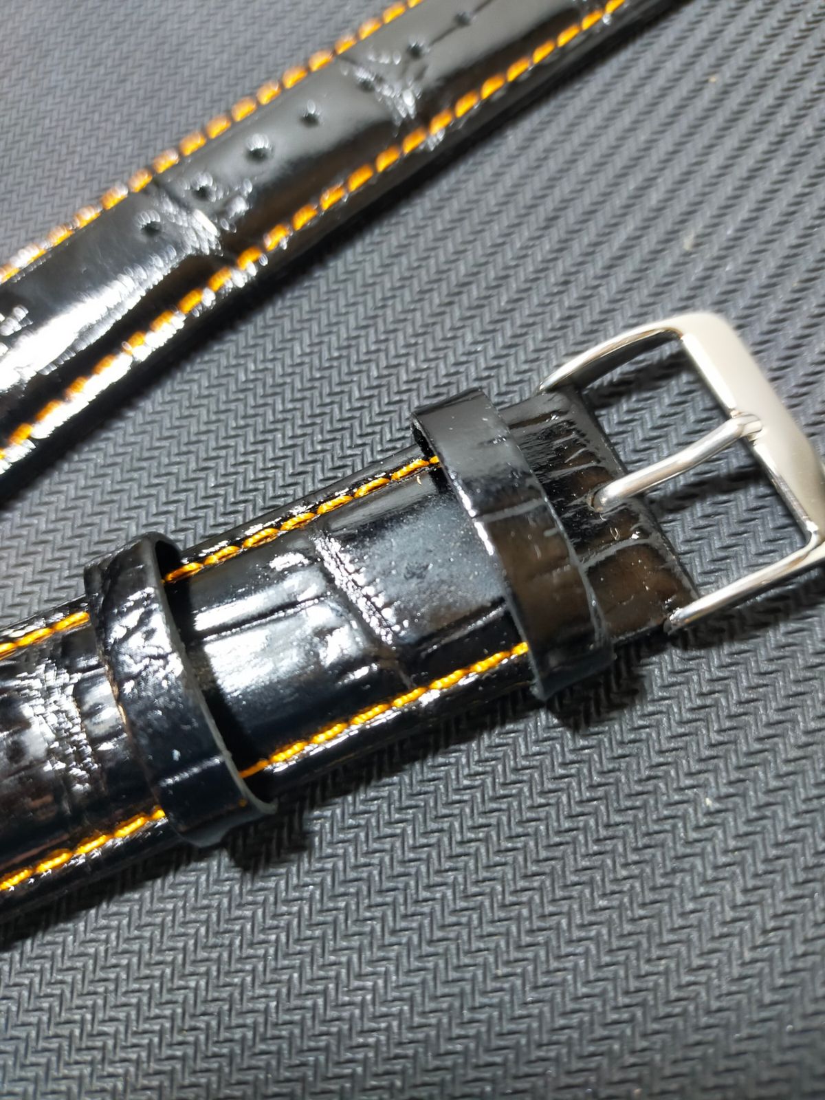 セレクトショップ 腕時計用ベルト ハンティングワールド 22mm ブラック 