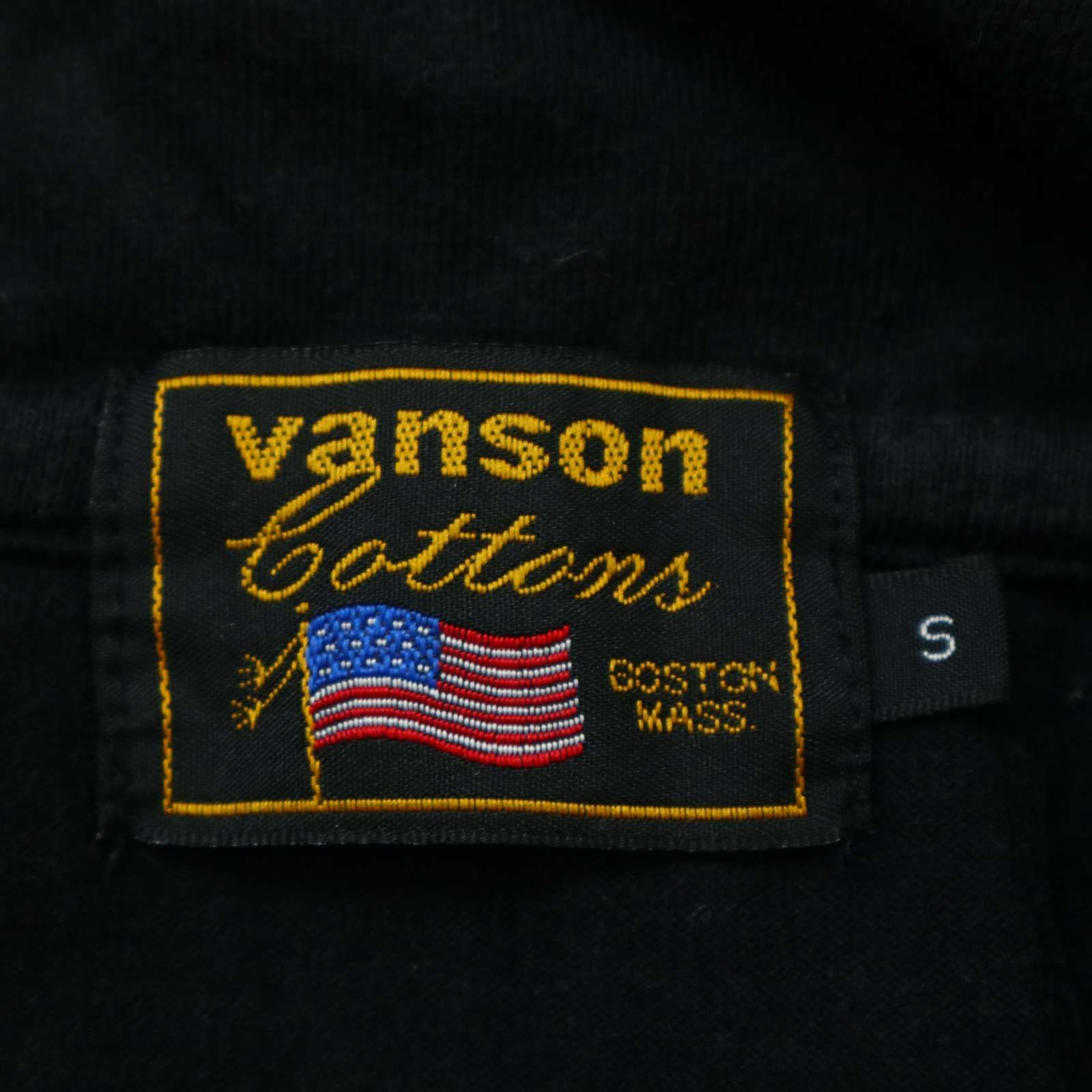 VANSON バンソン 春夏 バック刺繍☆ レイヤード風 7分袖 ポロシャツ Sz 