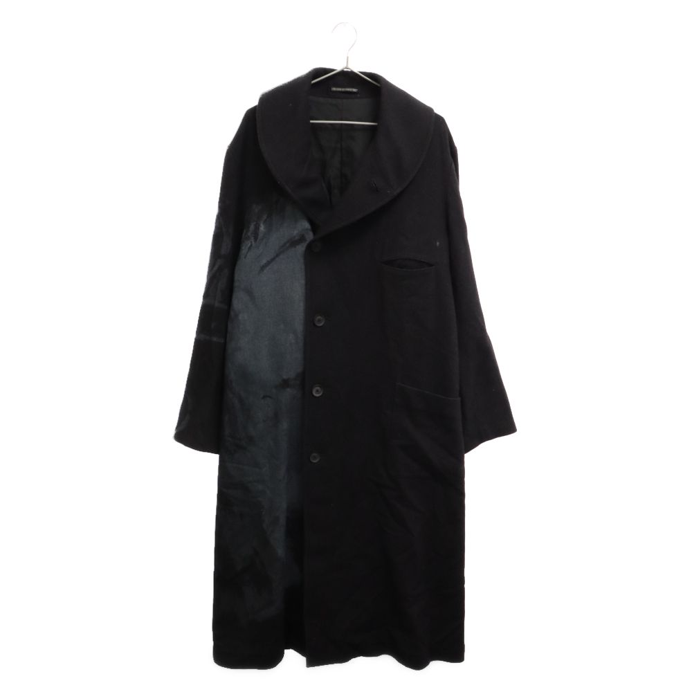 Yohji Yamamoto POUR HOMME (ヨウジヤマモト プールオム) 19AW プリントヘチマ ロングコート ブラック  HC-C21-808 - メルカリ