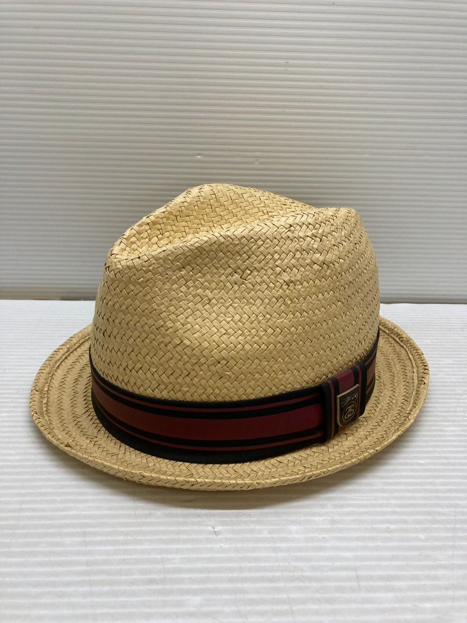 【中古品】 STUSSY ステューシー CAPZ STRAW HAT ストローハット 麦わら帽子 キャップ 【185-250702-cn-5 ...