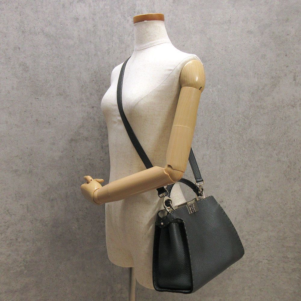 中古 美品】フェンディ ハンドバッグ PEEKABOO ピーカブー アイ