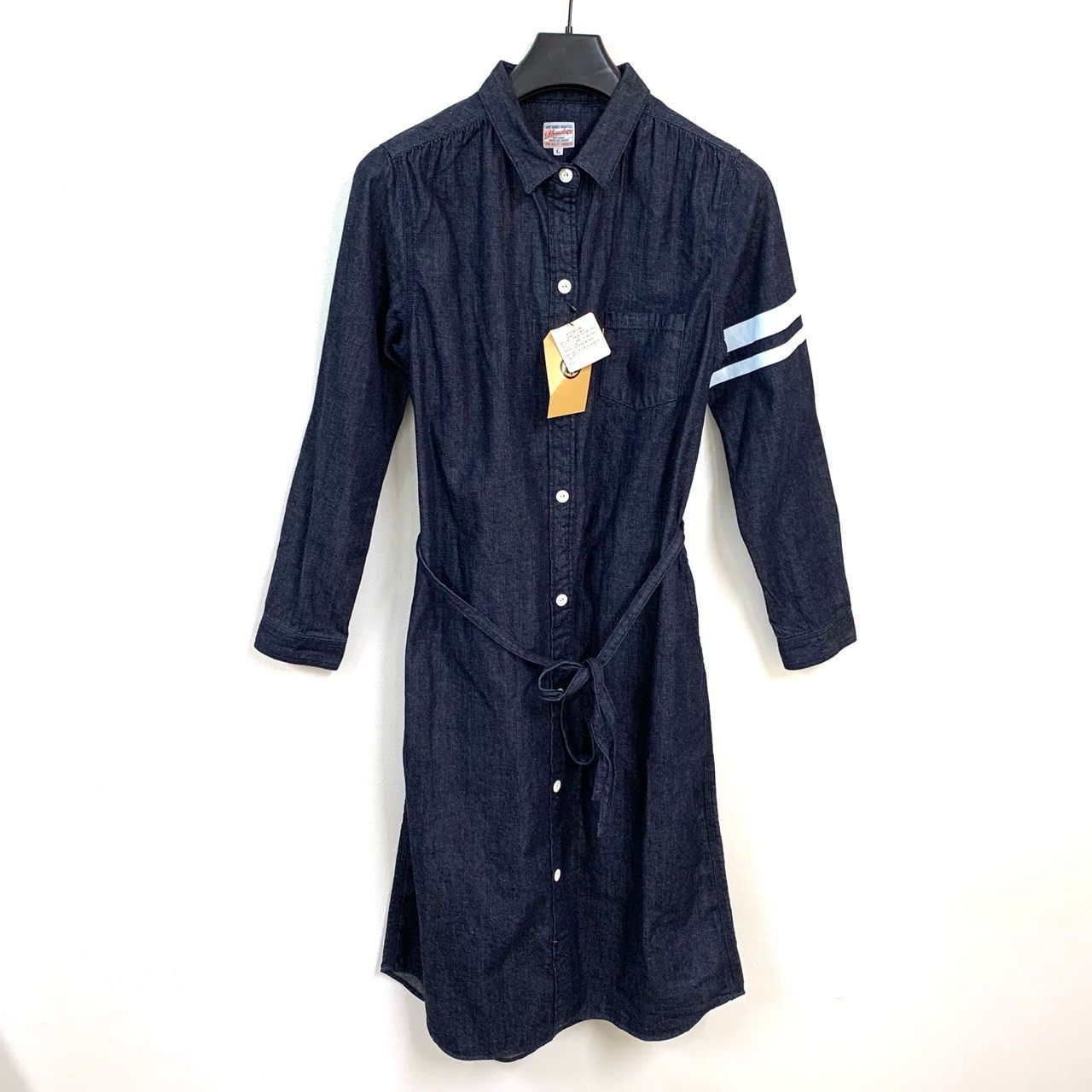 桃太郎JEANS 8オンス出陣デニムワンピース|Lサイズ|インディゴ|MZOP0104