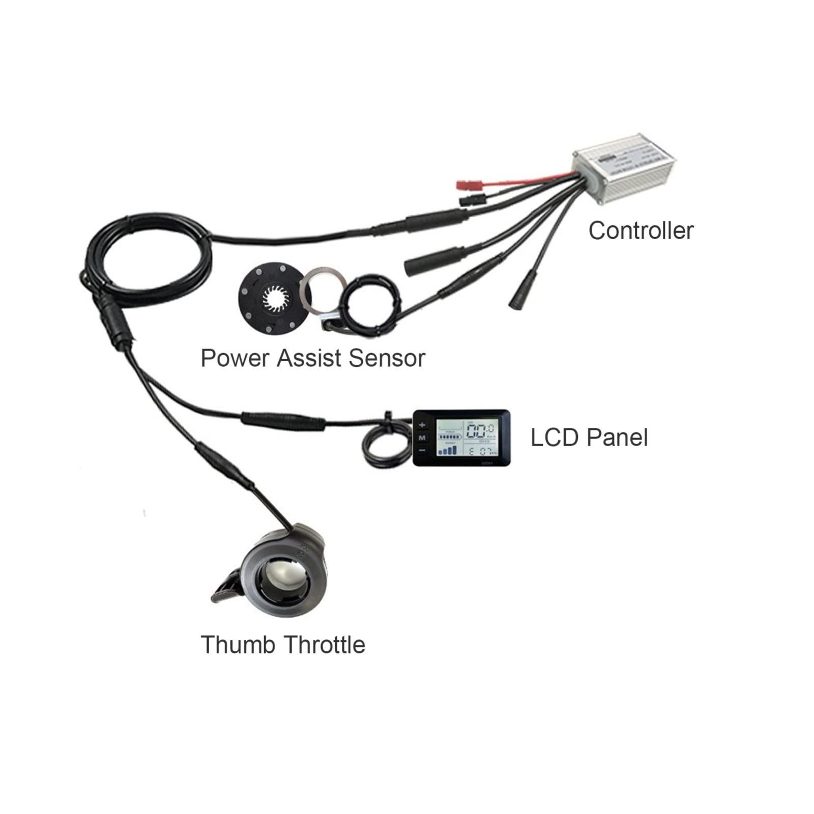 【新品通販】 在庫 DC 防水 36V 48V 電動自転車化キット 15A モーターローラー ＆ E-Bike サムスロットル ＆ 電動アシスト自転車 パワーアシストセンサー ＆ コントロールパネル 電動自転車キット ＆ ケーブル