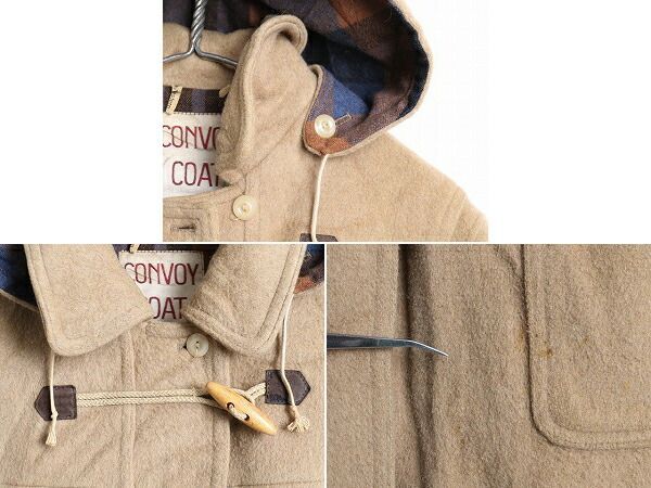 70s 西ドイツ製 ユーロ ビンテージ □ チェック ライナー 脱着 フード  