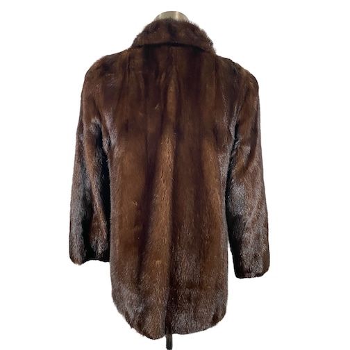ミンクコート 毛皮 リアルファー MINK ブラウン 11号 L相当