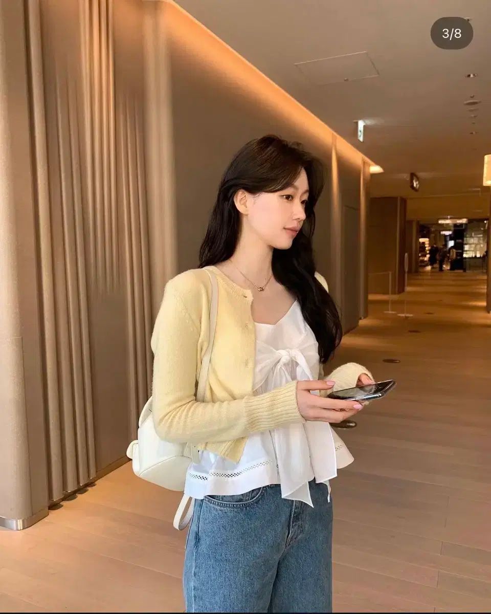 ルプレイン Le plein ベイビーイェロー ニット カーディガン