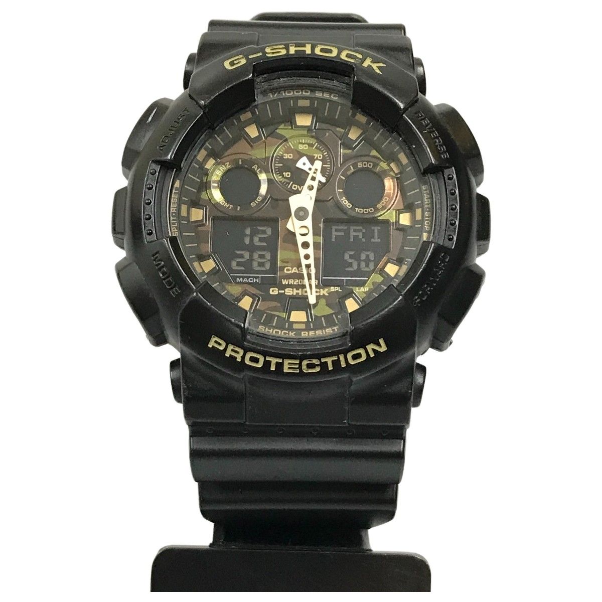 ##CASIO カシオ 腕時計 G-SHOCK  デジアナ クォーツ 文字盤カモフラージュ柄 本体のみ GA-100CF-1A9JF