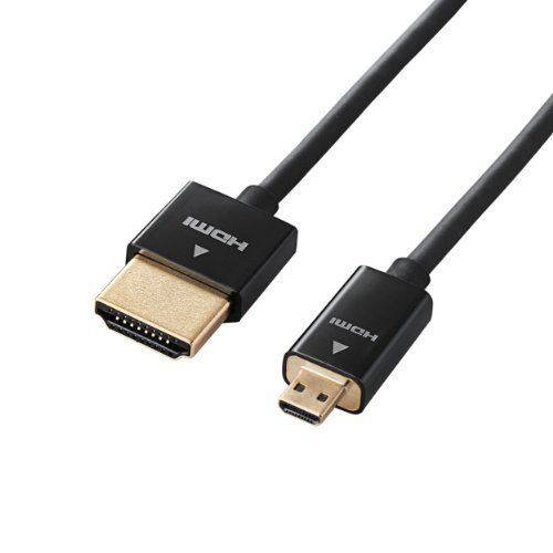 エレコム HDMIケーブル イーサネット対応 スーパースリム micro 1.5m ブラック DH-HD14SSU15BK （1点）