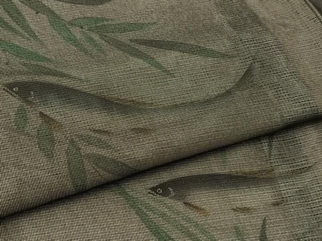 平和屋着物○訪問着 無双 紗袷 紗✕絽 鮎 黒地 正絹 逸品 BAAT9150yc