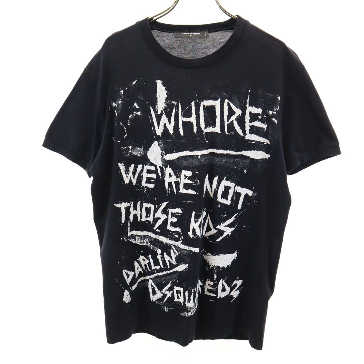 DSQUARED2 ディースクエアード イタリア製 半袖 Tシャツ M 黒 メンズ 