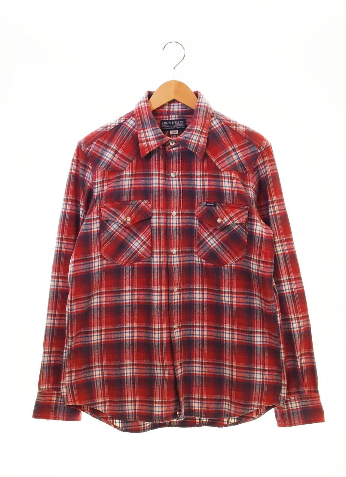 Iron Heart アイアンハート チェックシャツ 半袖 xs IRON HEART/アイアンハート】半袖シャツ/ IHSH-418/マドラス