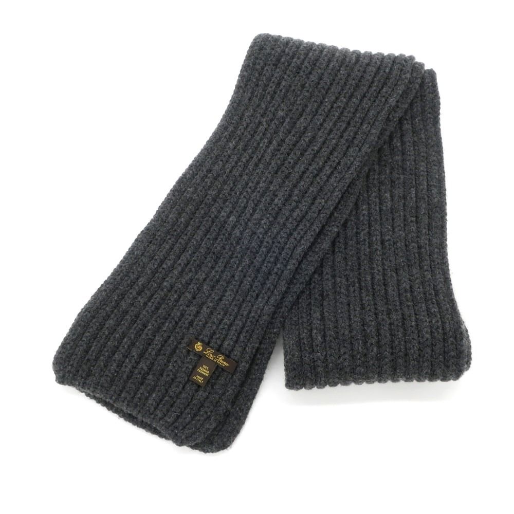 中古】ロロピアーナ Loro Piana ローゲージカシミヤ ニットマフラー 