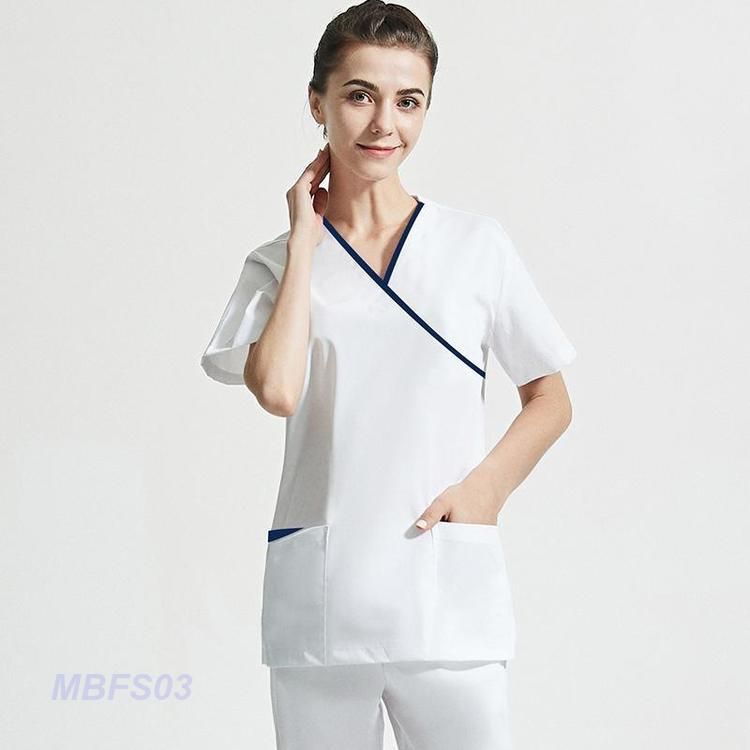 白衣 レディース セットアップ ズボン ナースウェア ドクター 歯医者 半袖 長袖 制服 ユニセックス おしゃれ 医務衣 看護 ナース服 スクラブ 上下セット セットアップ 白衣 レディース 女性用