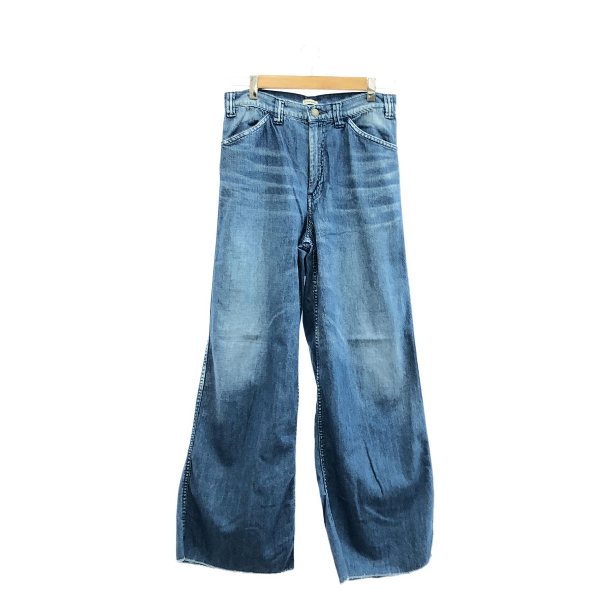 67 nowos / ロクシチノーウォス | Denim wide pants ワイドパンツ | S