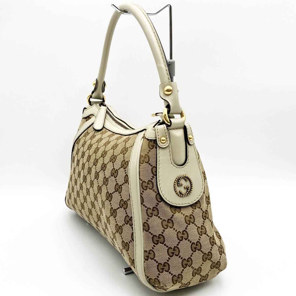 中美品】GUCCI グッチ GG柄 スカーレット スタッズ ショルダー
