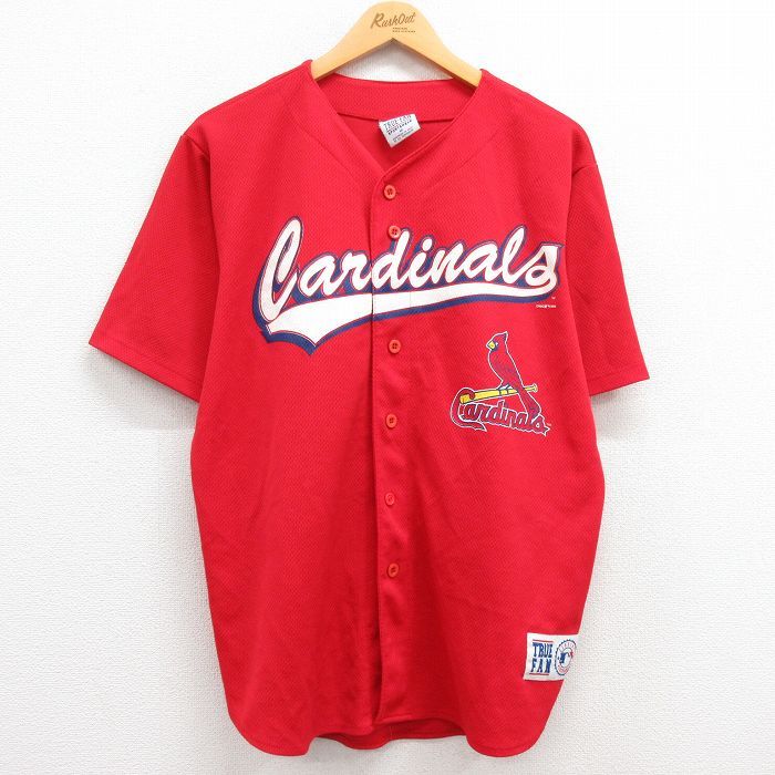 L/古着 半袖 ベースボール シャツ メンズ 90s MLB セントルイス