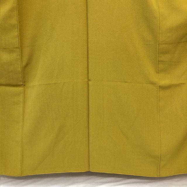 きものキレイ 色無地 袷 うぐいす色 絹 身丈155㎝ 裄丈64.5㎝ リユース secondhand IR017