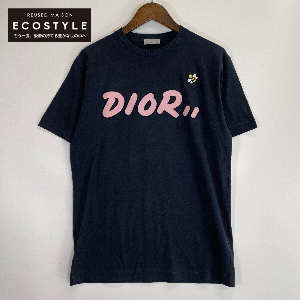 DIOR KAWS 19SS ネイビー Bee刺繍 コラボTシャツ XXS-