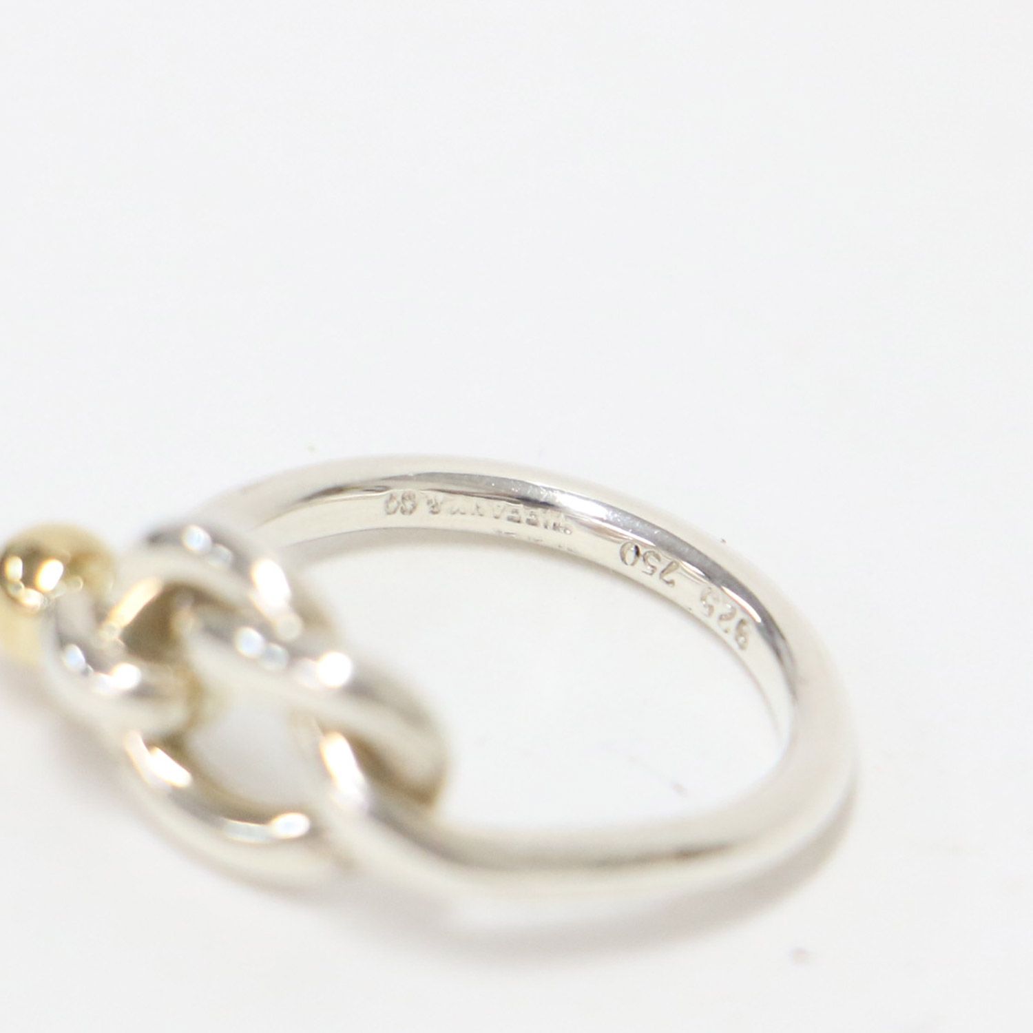 【美品】約8号 ティファニー ラブ&ノット ラブノット リングSV925金750 TIFFANY&Co. ティファニー リング サイズ:8号 | ラブノット
