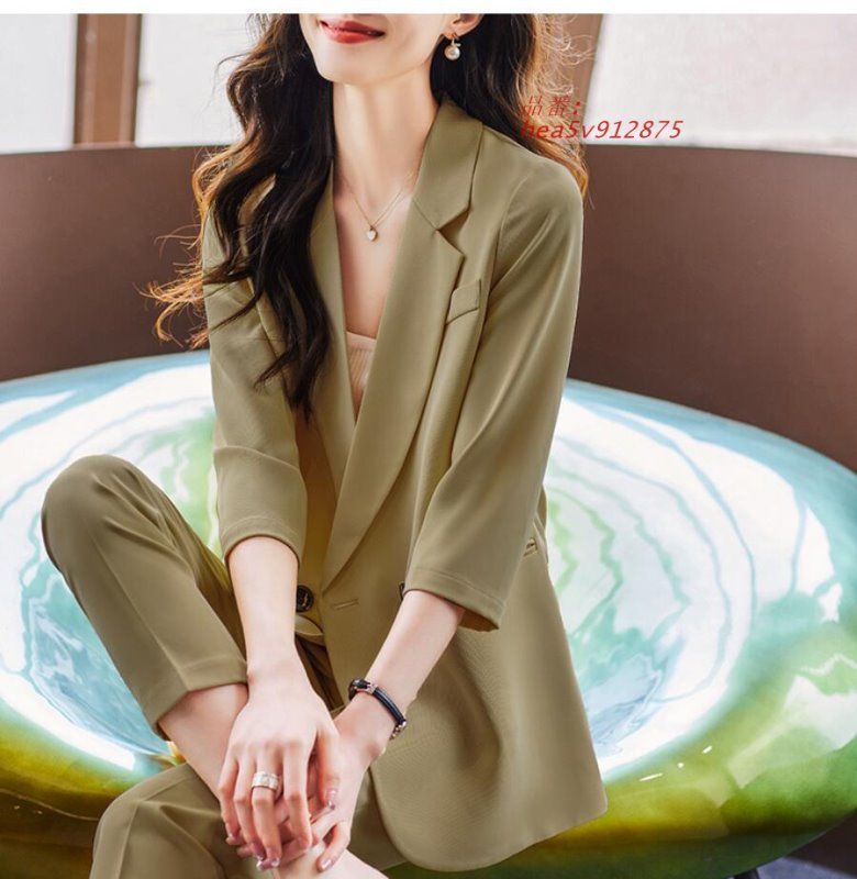 5色選択可 パンツスーツ スーツ 2点セット 入園式 卒園式 OL 通勤 カジュアルスーツ フォーマル 無地 かっこいい スーツセット ススーツ hea5v912875