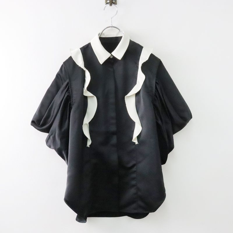 定価5.3万 美品 ヒューディトゥイブニング hue DAY TO EVENING 22W-016B ボリュームスリーブシャツ  36/アイボリー【2400013602426】 定価5.3万 美品 ヒューディトゥイブニング hue DAY TO EVENING