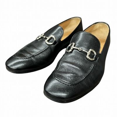グッチ GUCCI ホースビット ローファー レザー 黒 ブラック 6.5 約25.5cm 649479 AA