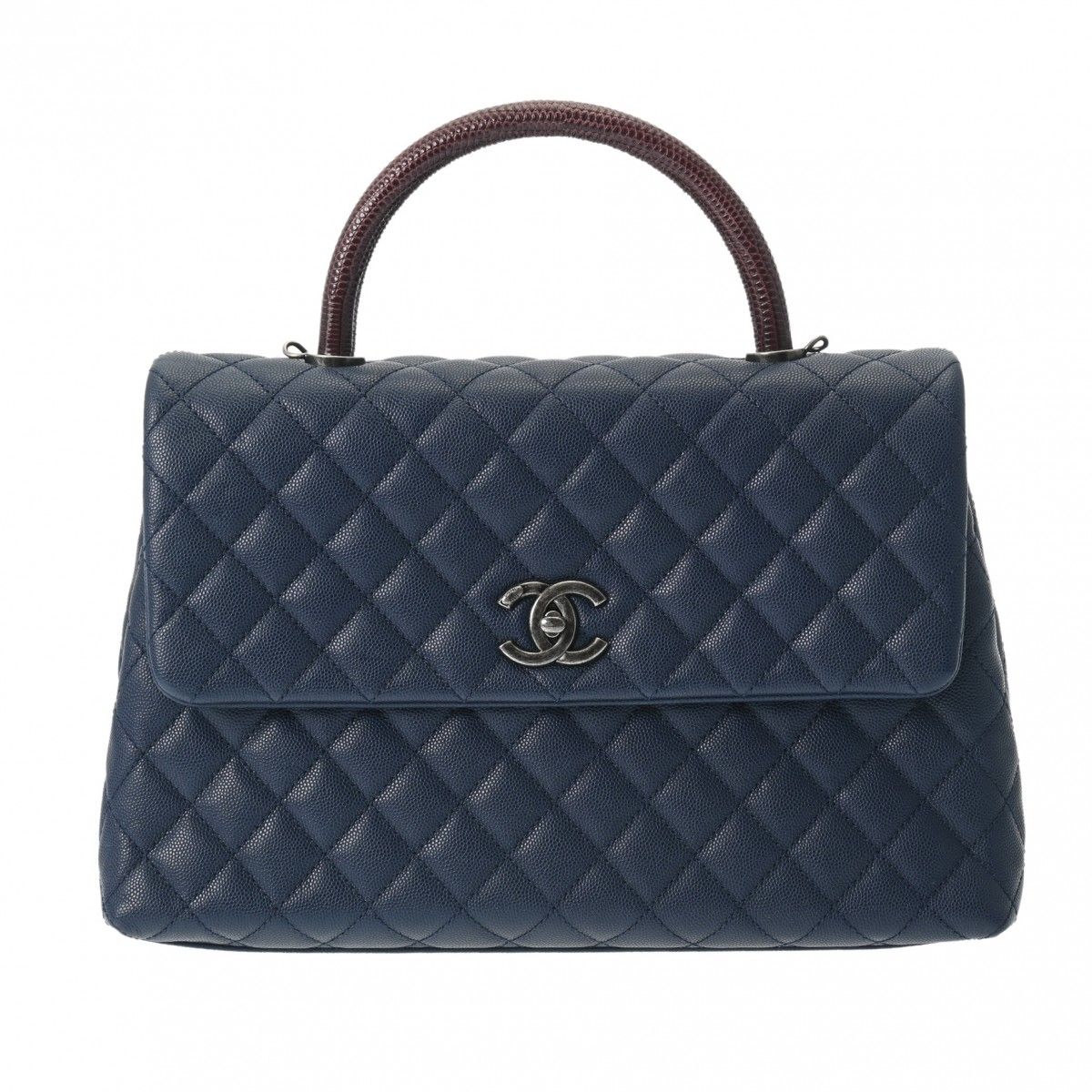 CHANEL キャビアスキン ワイルドステッチ 2WAYバッグ ネイビー CHANEL キャビアスキン ワイルドステッチ 2WAYバッグ ネイビー