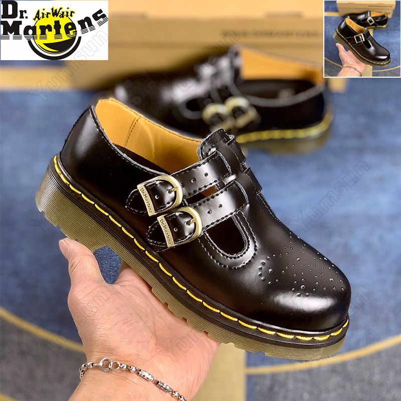 Dr.Martens  ドクターマーチン レディース メリージェーン POLLEY Tバーシューズ 1461 ブラック 革靴 黒 シューズ レザー ワーク ショート 女性