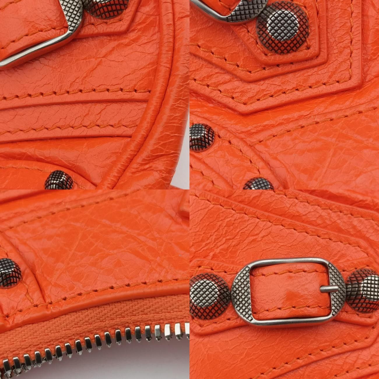 バレンシアガBalenciagaルカゴールオレンジラムスキン671309.7511.R.528147