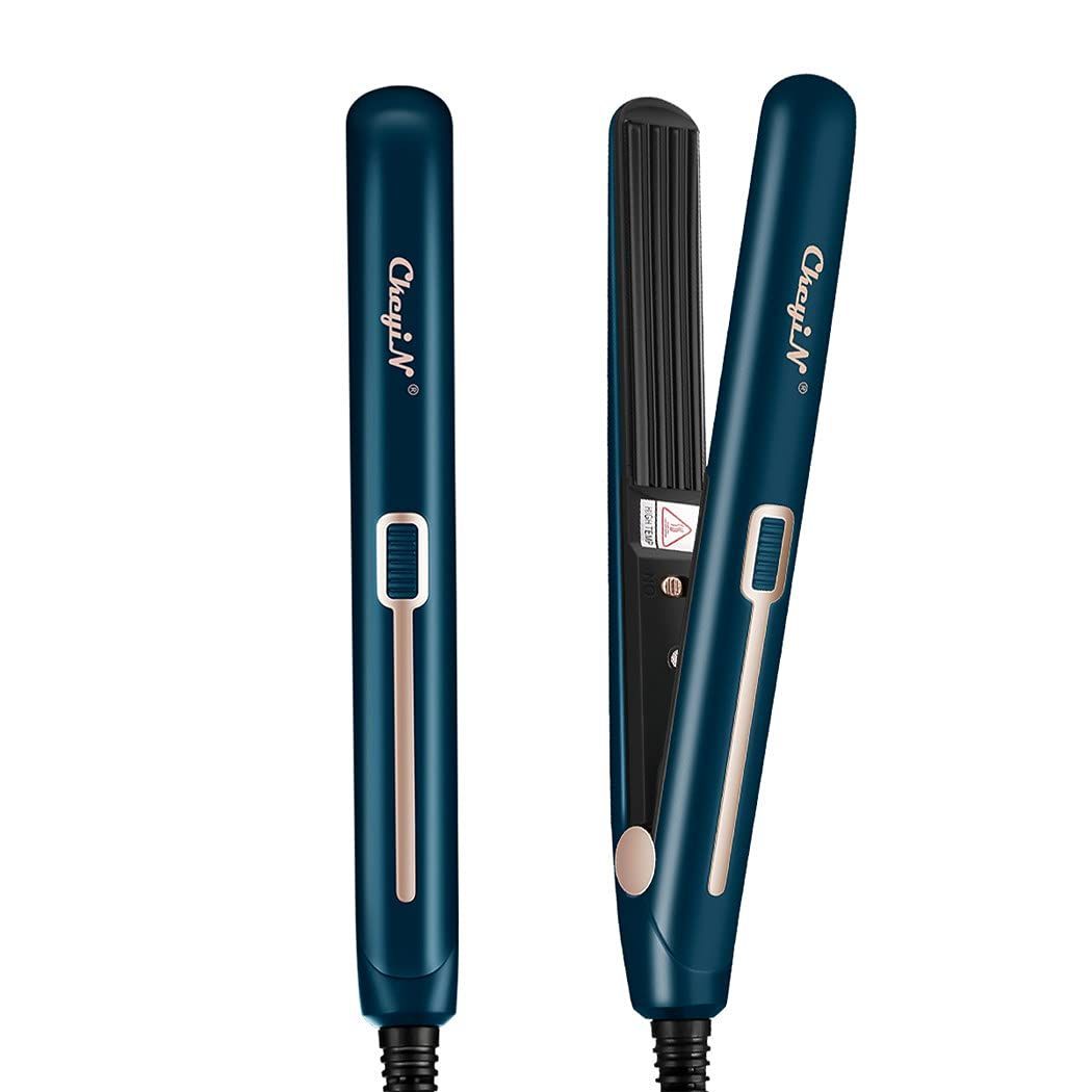 【新着商品】CkeyiN ヘアアイロンカール ウエーブアイロン 挟むだけで可愛いカールアイロン セラミック マイナスイオン初心者向け ワッフルアイロン ミニ 男女通用 コンパクト…