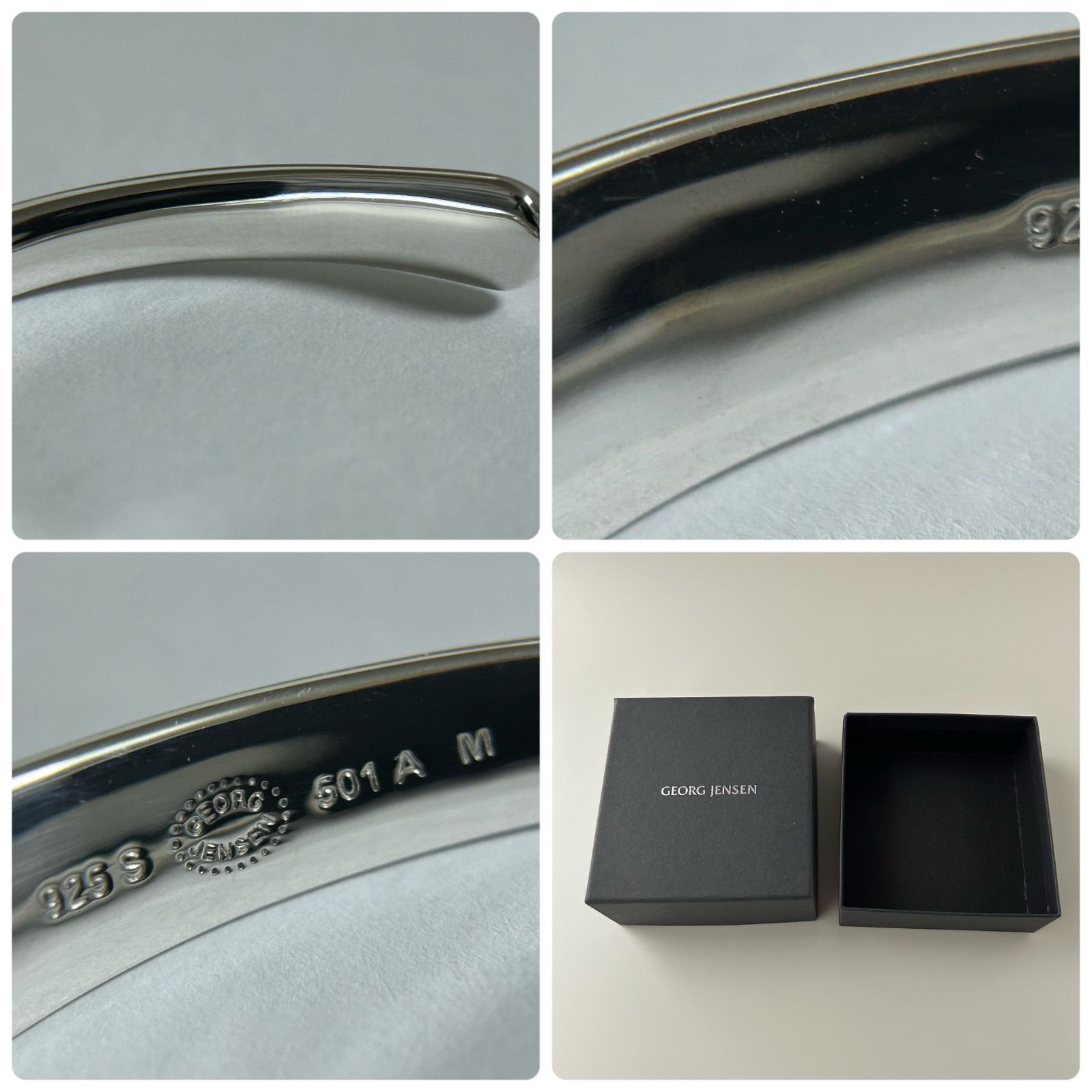 ジョージジェンセン バングル 501A カーブ AG925 #M Regitze