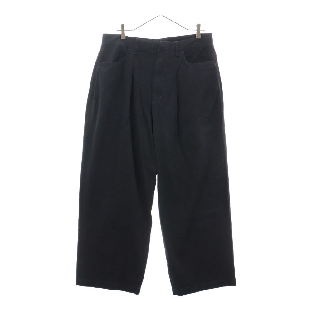 FARAH (ファーラー) One-tuck Wide Tapered Pants ワンタック ワイド テーパード コットン パンツ チャコール FR0201-M4012