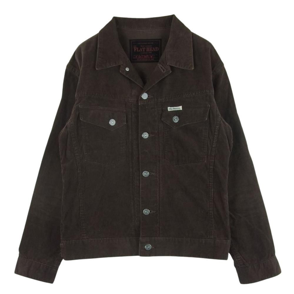 THE FLAT HEAD ザフラットヘッド ジャケット F-OOJ-001 CORDUROY JACKET コーデュロイ ジャケット ブラウン系 M【中古】  - メルカリ