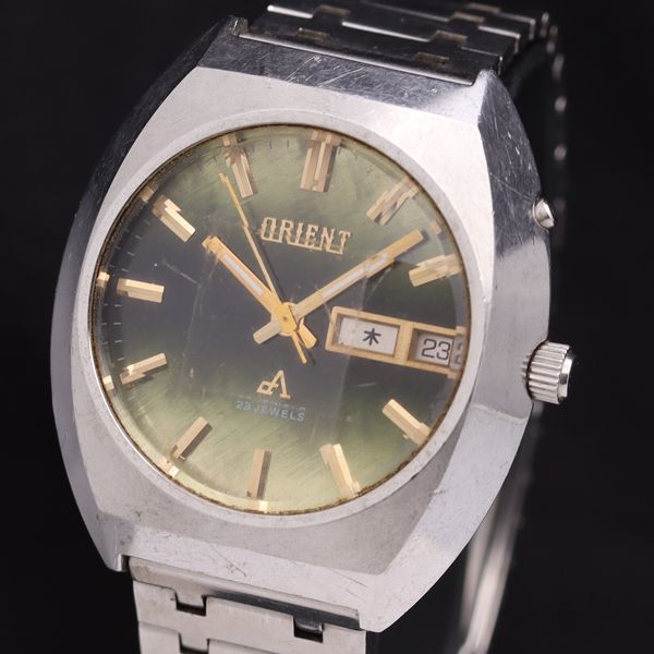 希少文字盤 カラー ORIENT 0429-25060 メンズ 自動巻 稼働品