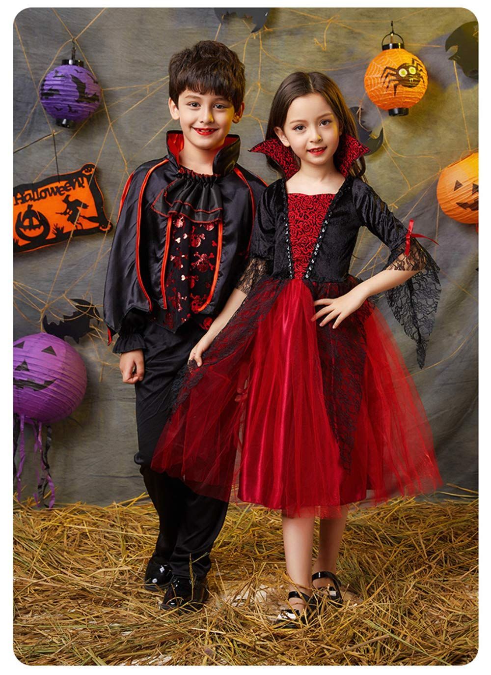  売切注意 お早めに 男の子 女の子 コスプレ衣装 キッズコスチューム 悪魔 魔女 パーティー 吸血鬼 子供 仮装 150 cm Emfay その他 ごっこ遊び おままごと