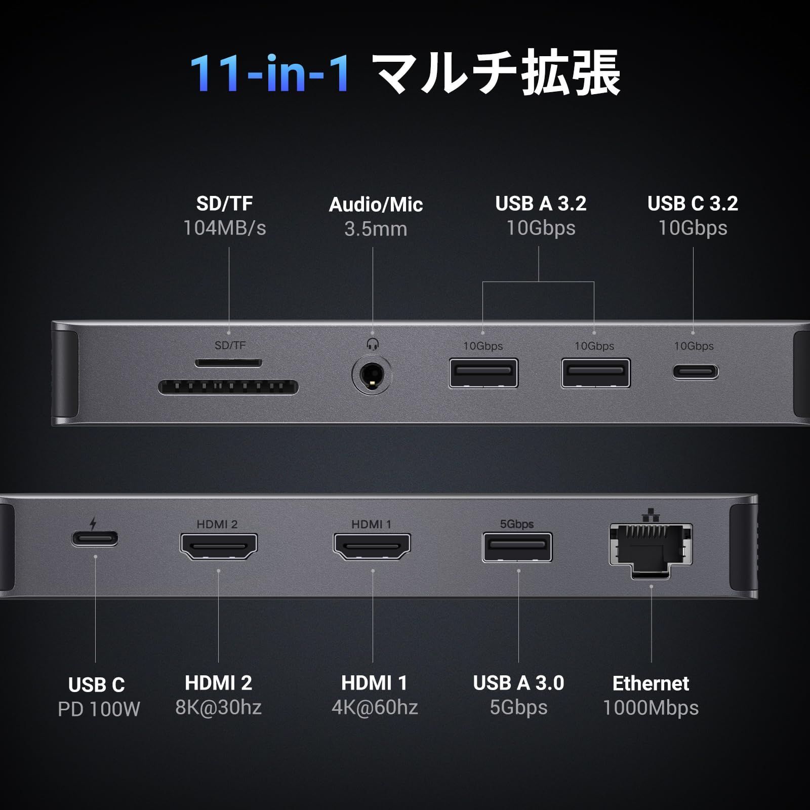 UGREEN Revodok Pro USB C ドッキングステーション-