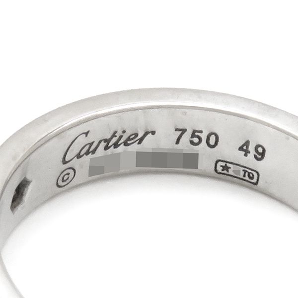 Cartier カルティエ ミニラブリング/K18WG/ケース+箱付/49号/ カルティエ Cartier リング 指輪 ミニラブリング 1Pダイヤ K18WG