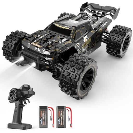 DEERCラジコンカーオフロード高速4WD1|14RCカー時速76km|h独立懸架無段階制御ブラシレスモーターリモコンカーおもちゃ全地形対応金属製部品2段階速度調節2.4Ghz3Sリポバッテリー2個大人向け男…