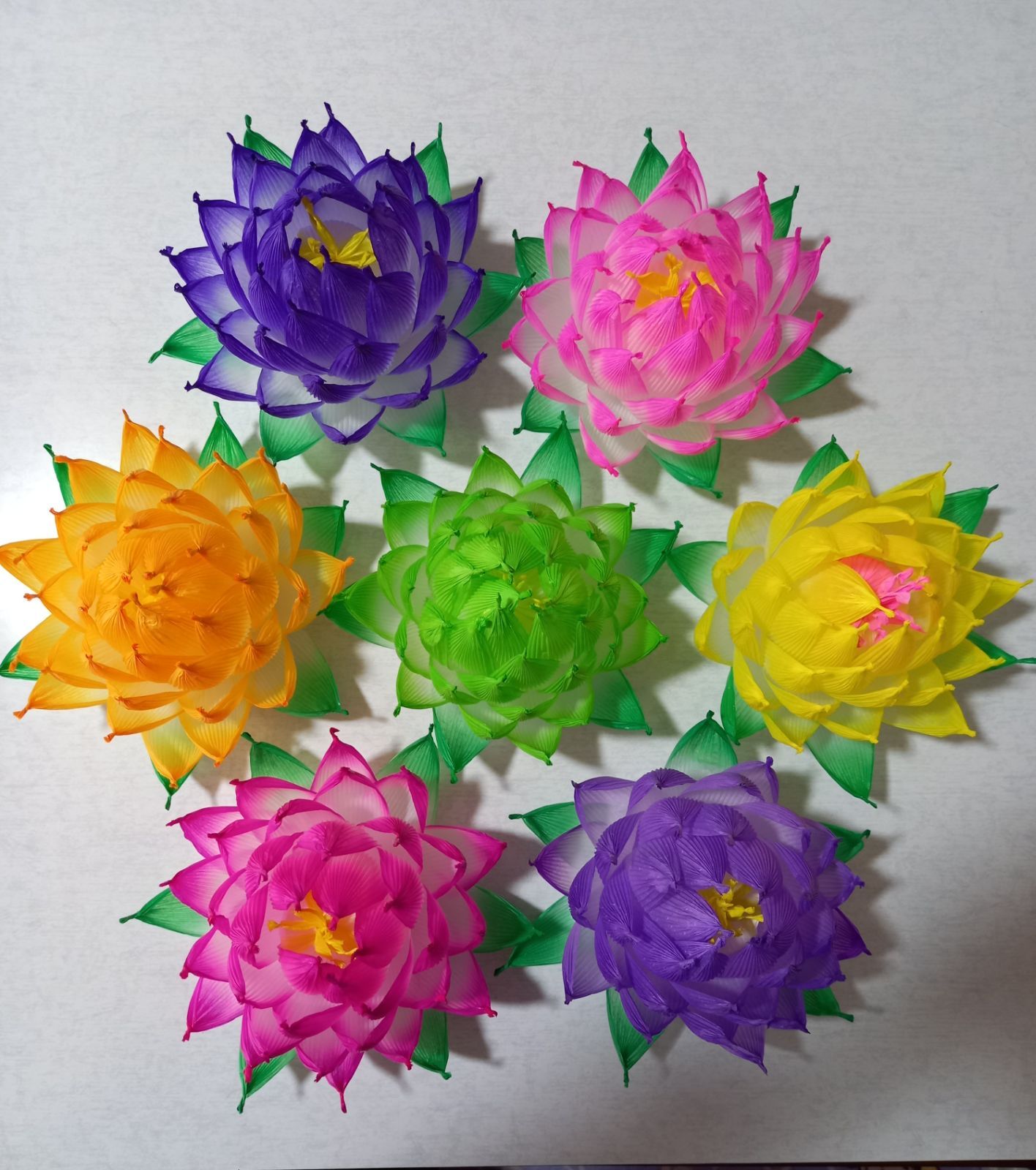 蓮の花の紙 8色 24個 蓮の紙 韓紙 ハスの