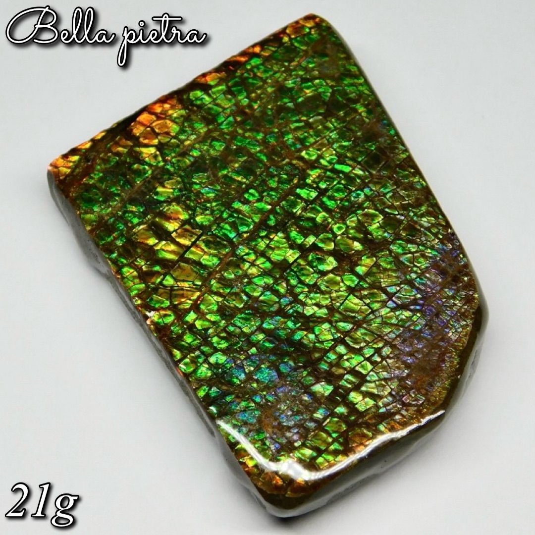 美遊色！高品質☆希少☆カナダ産アンモライト ピース ドラゴンスキン