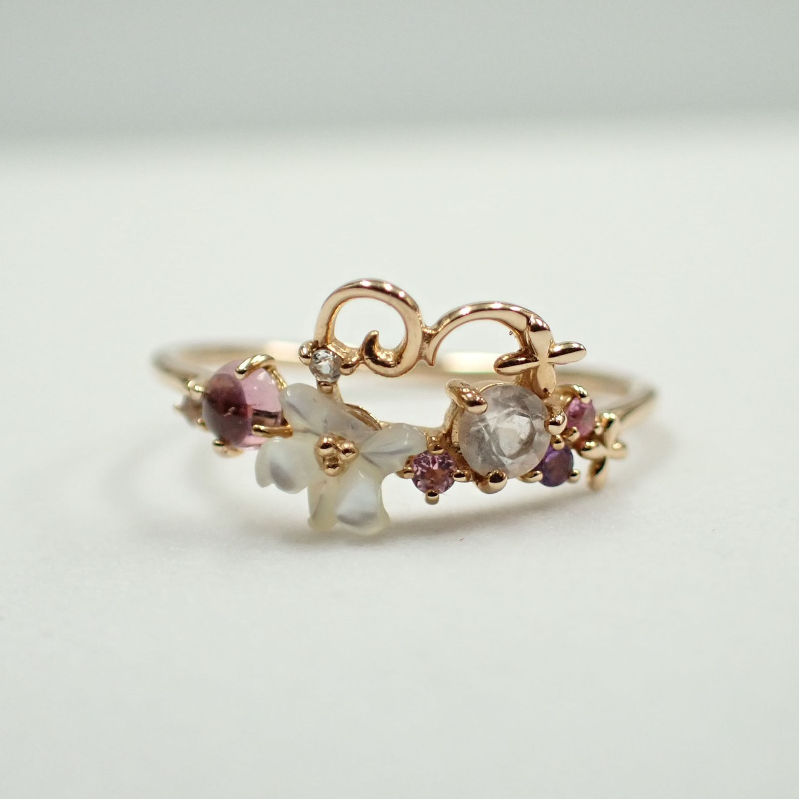 サマンサティアラ Samantha Tiara K18 マルチカラーストーン フラワー