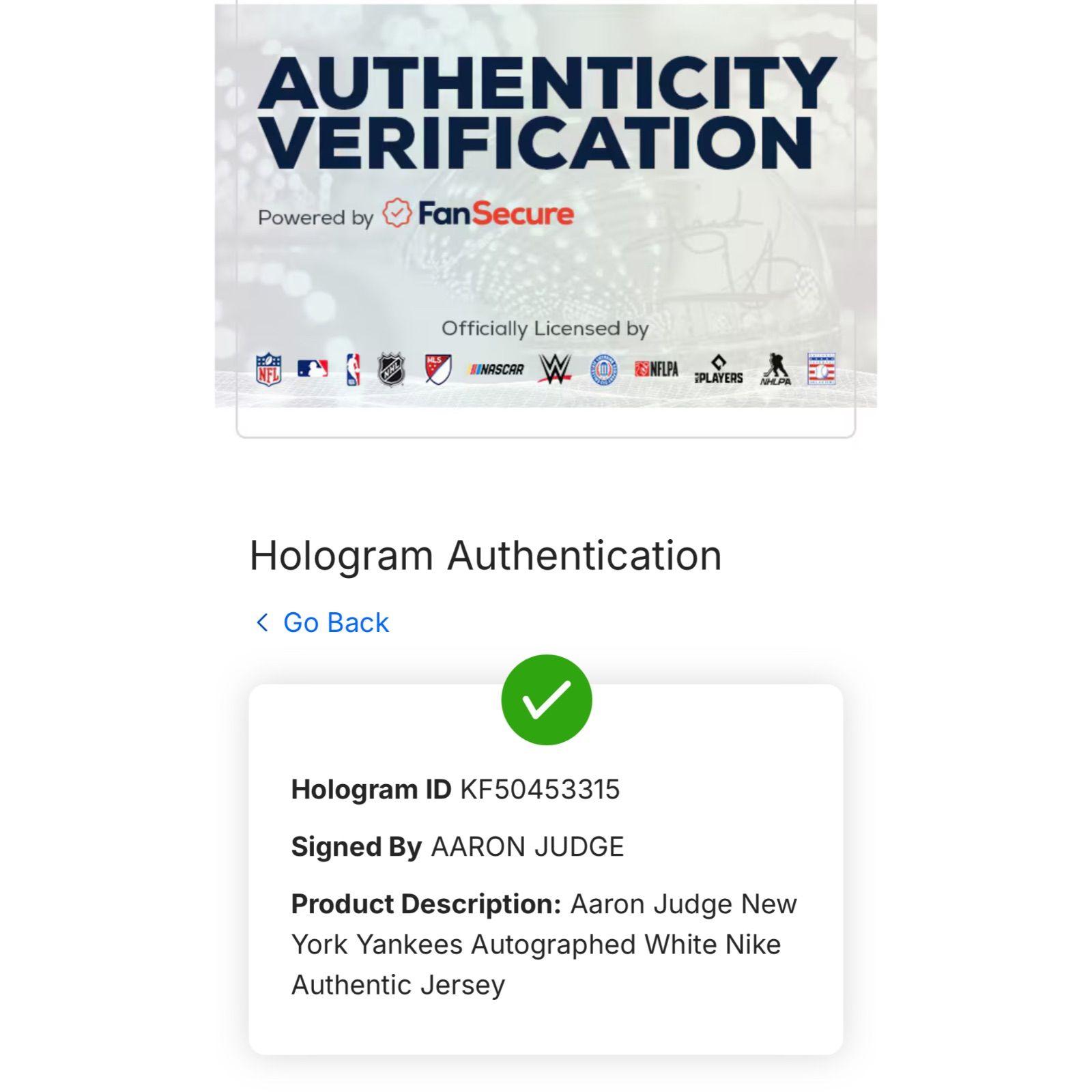 直筆サイン ホワイト