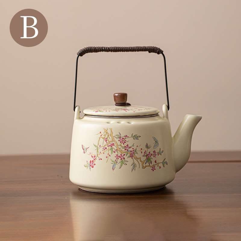 ティーポット 600ml 茶杯 2点セット お花ティーポット カップ